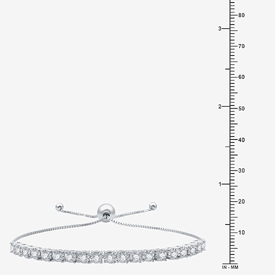 (G/ Si1-Si2) Womens 1 CT. T.W. Lab Grown Diamond Sterling Silver Bolo Bracelet