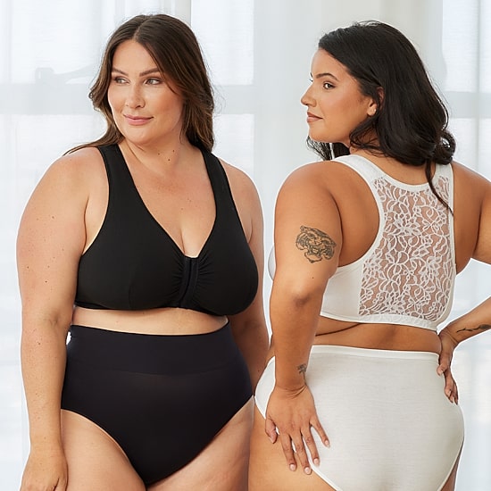 Leading Lady The Indy- Cotton Front Close Lace Racerback Bra- 138