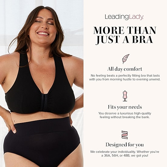 Leading Lady The Indy- Cotton Front Close Lace Racerback Bra- 138