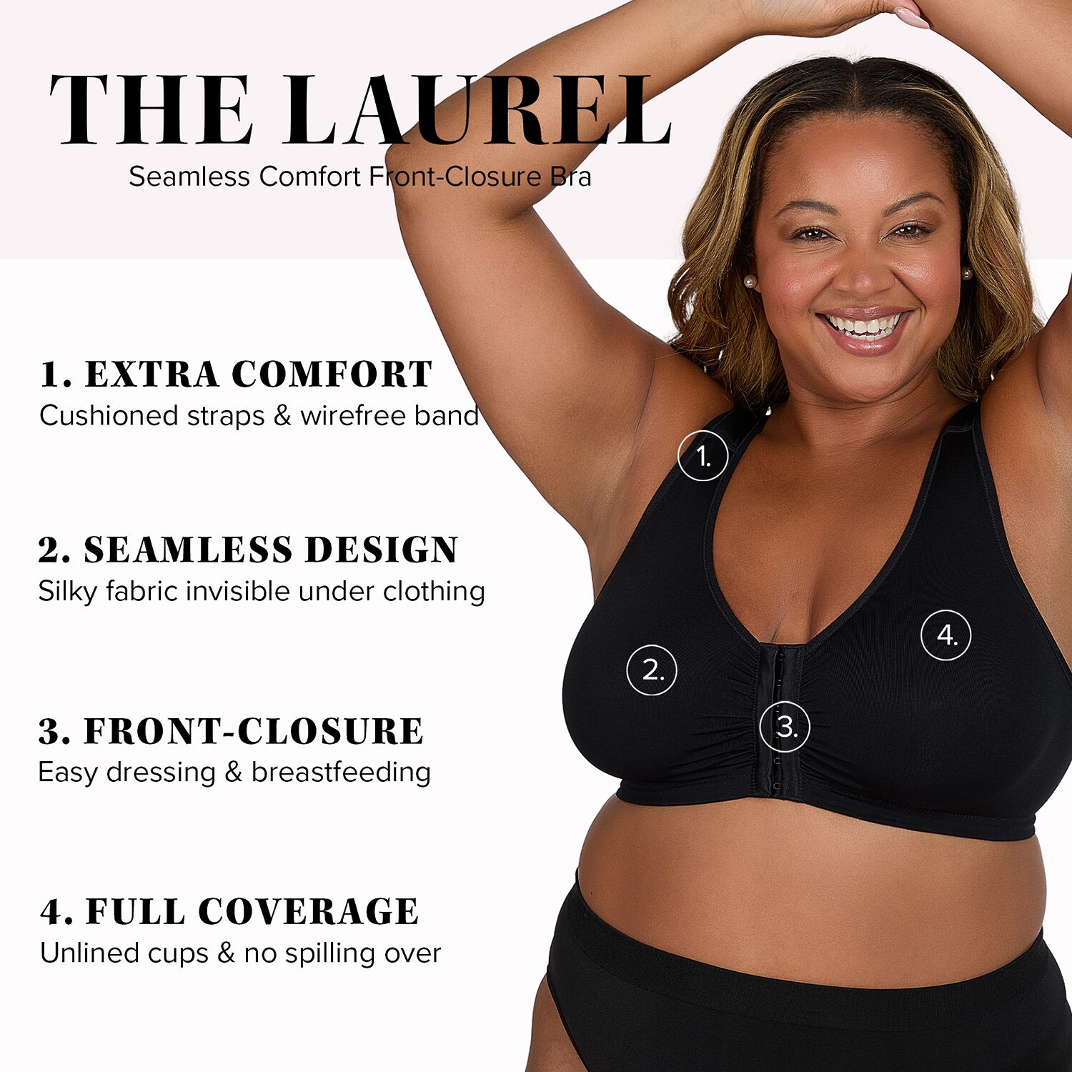 Leading Lady The Laurel - Seamless Front-Closure Bra- 119