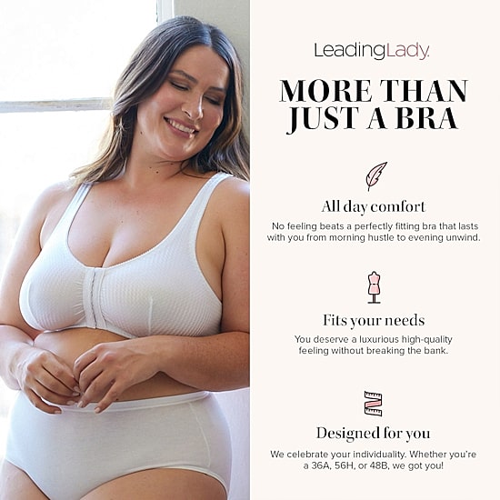Leading Lady®  Zig-Zag Weave Front-Closure Leisure Bra- 151