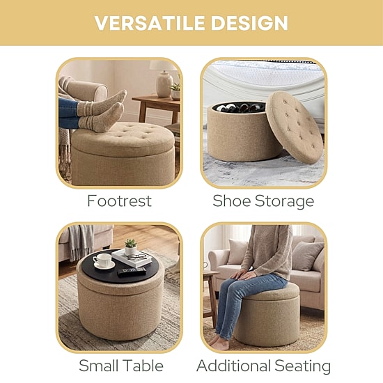 Designs4comfort Round Shoe Ottoman