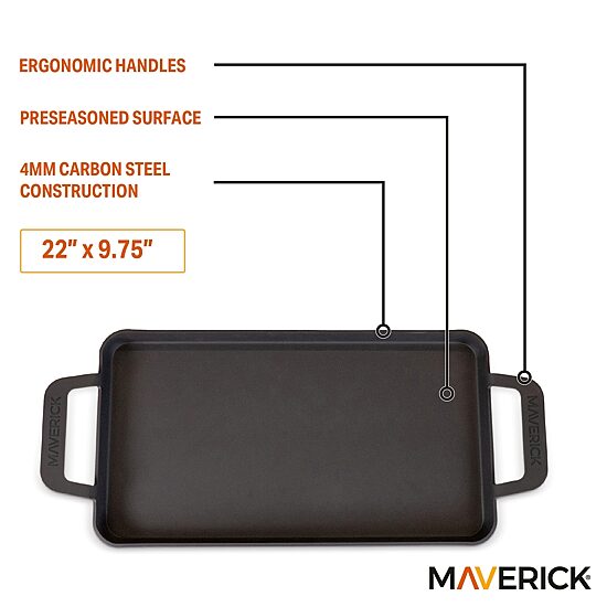 MAVERICK Pre-Seasoned 22" Grill Pan