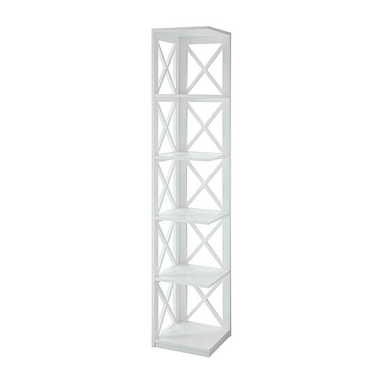 Oxford 5-Shelf Corner Bookcase