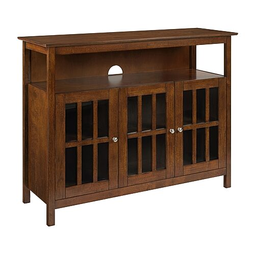 Convenience Concepts 47.75" Big Sur Deluxe Pine Storage Tv Stand - Dark Walnut