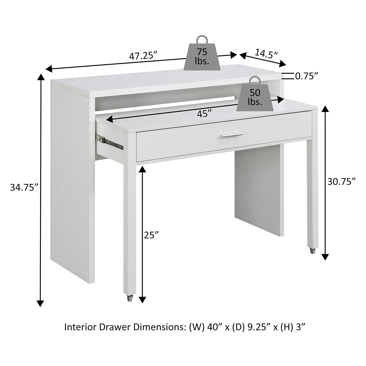 Newport JB Slide Out Desk