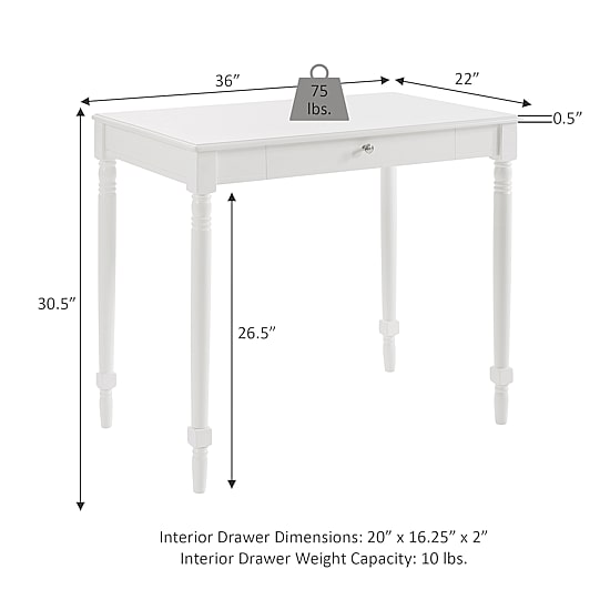 Convenience Concepts Designs2Go French Country Desk