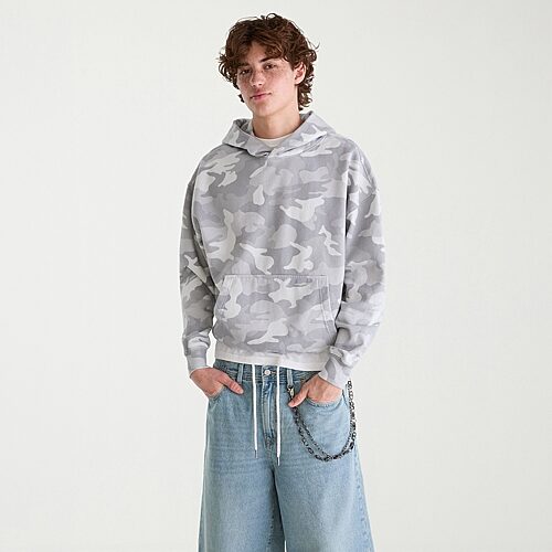 Aéropostale Mens Short Sleeve Hoodie In Gray