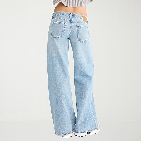 AEROPOSTALE Womens Juniors Low Rise Wide Leg Jean