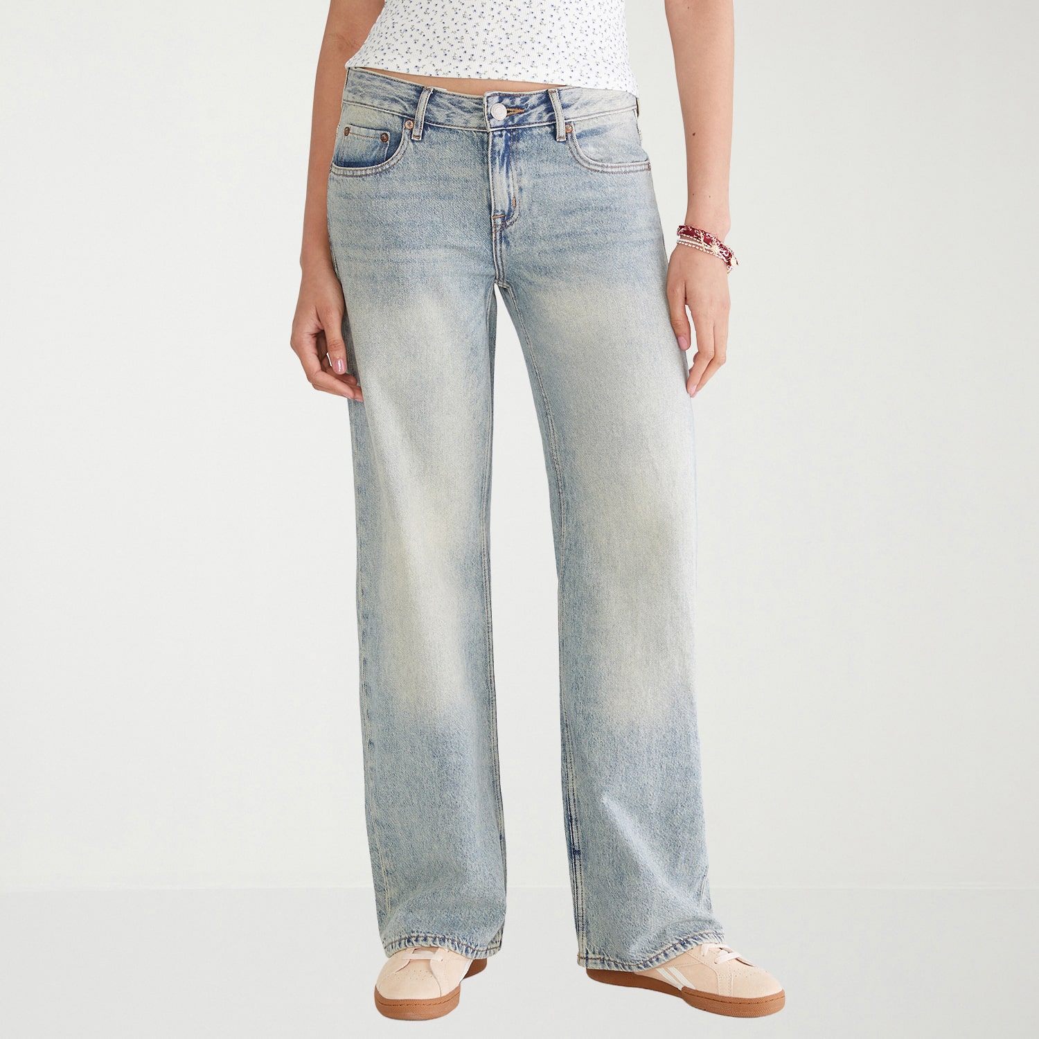 AEROPOSTALE Womens Juniors Baggy Fit Wide Leg Jean