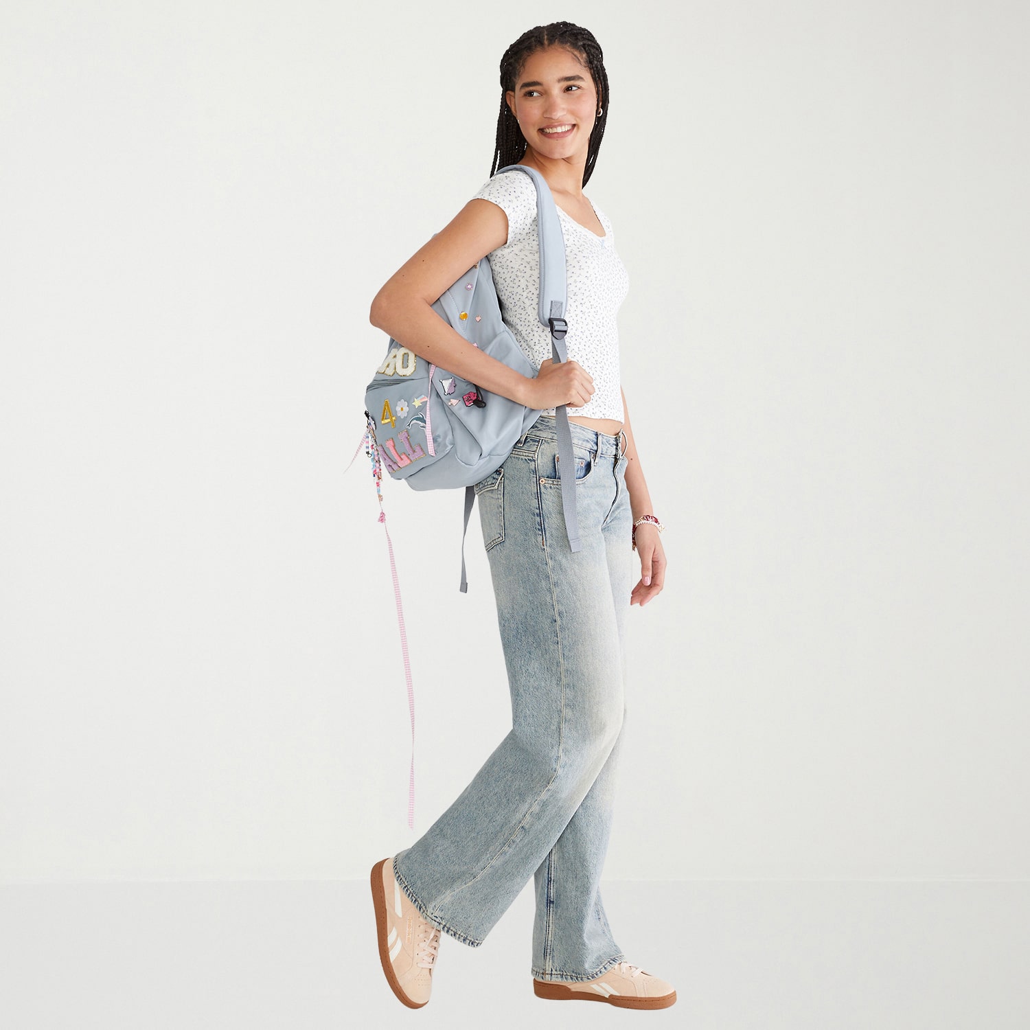 AEROPOSTALE Womens Juniors Baggy Fit Wide Leg Jean