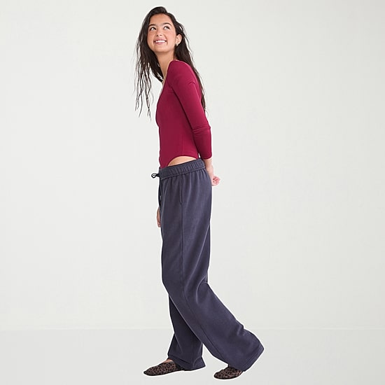 AEROPOSTALE Womens Juniors Straight Mid Rise Sweatpant