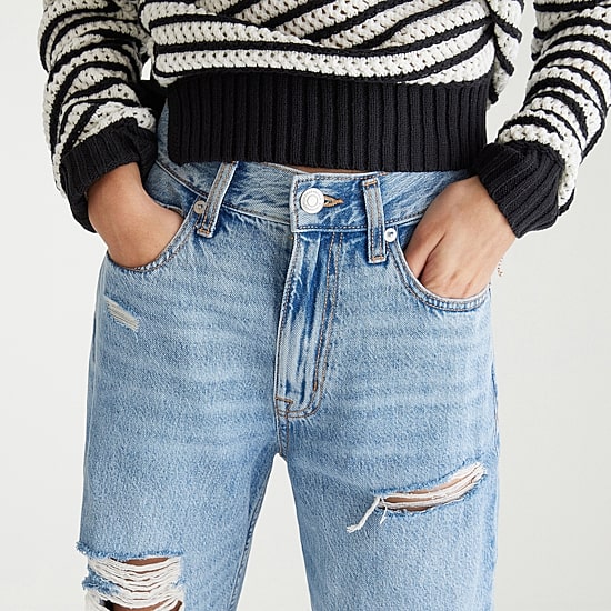 AEROPOSTALE Womens Juniors High Rise Baggy Fit Jean