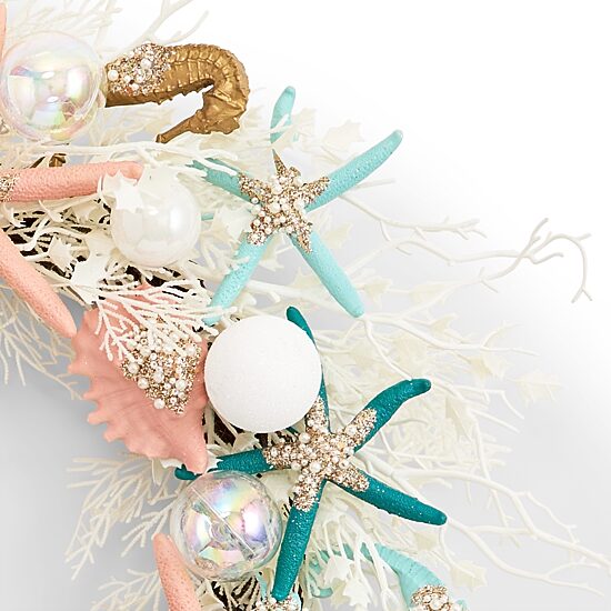North Pole Trading Co. 25" Coastal Wreath