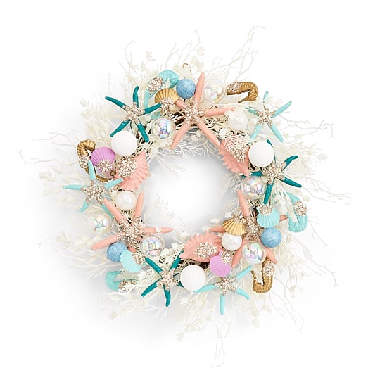 North Pole Trading Co. 25" Coastal Wreath