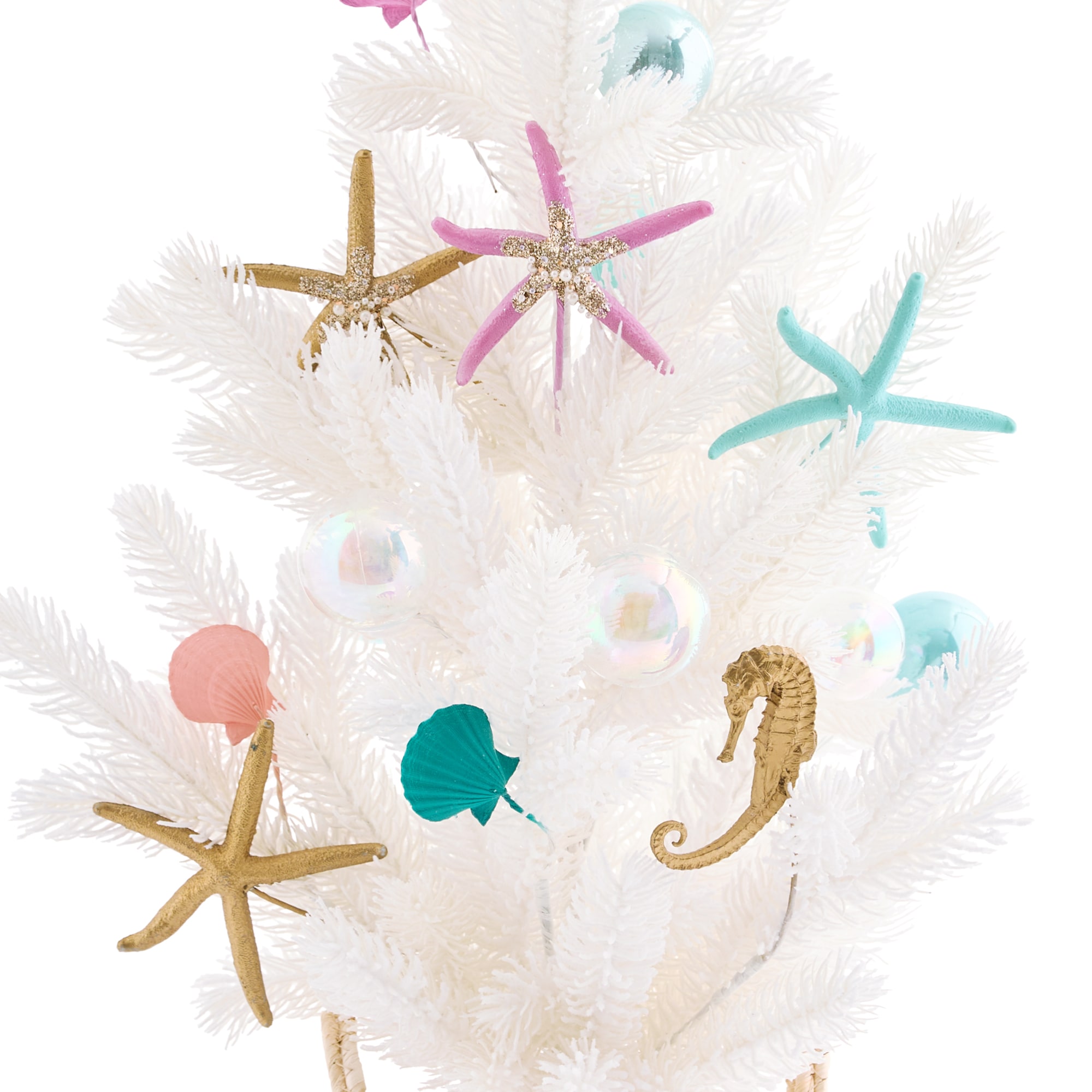 North Pole Trading Co. 36" Coastal Tabletop Tree Christmas Tabletop Tree