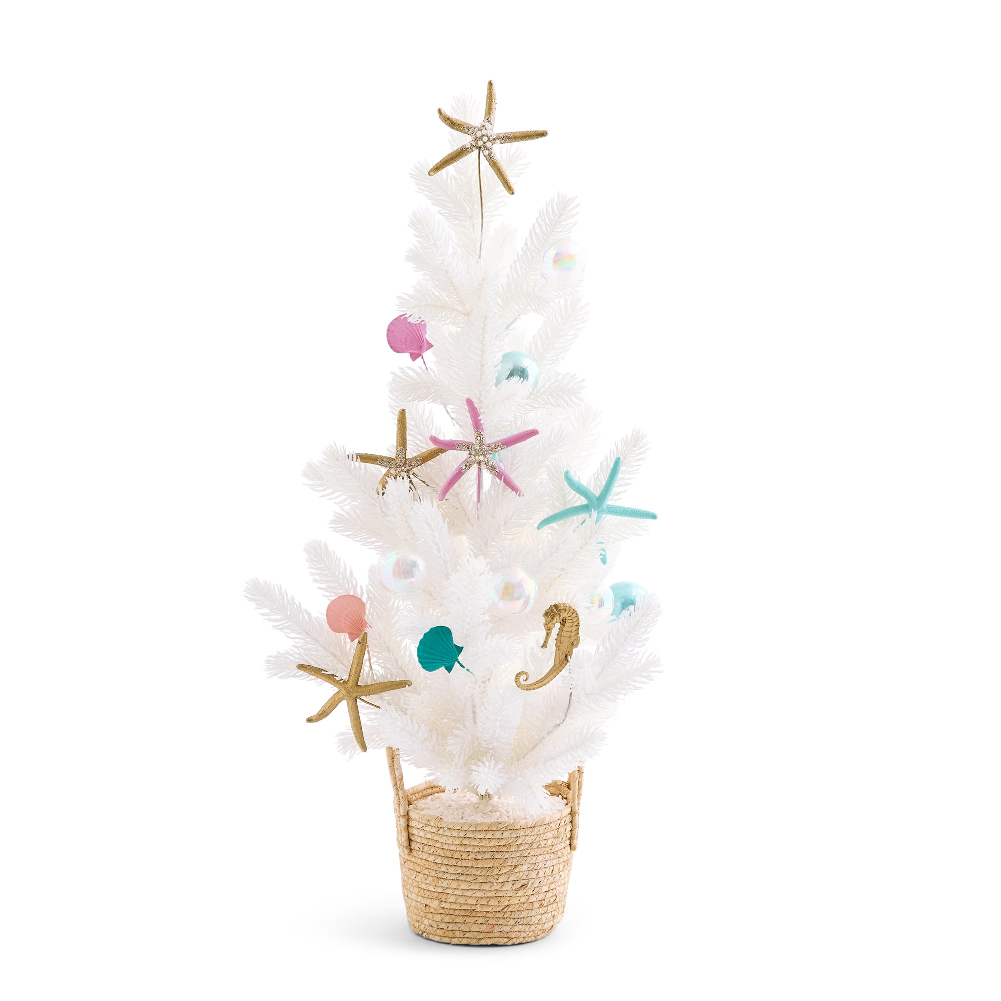 North Pole Trading Co. 36" Coastal Tabletop Tree Christmas Tabletop Tree