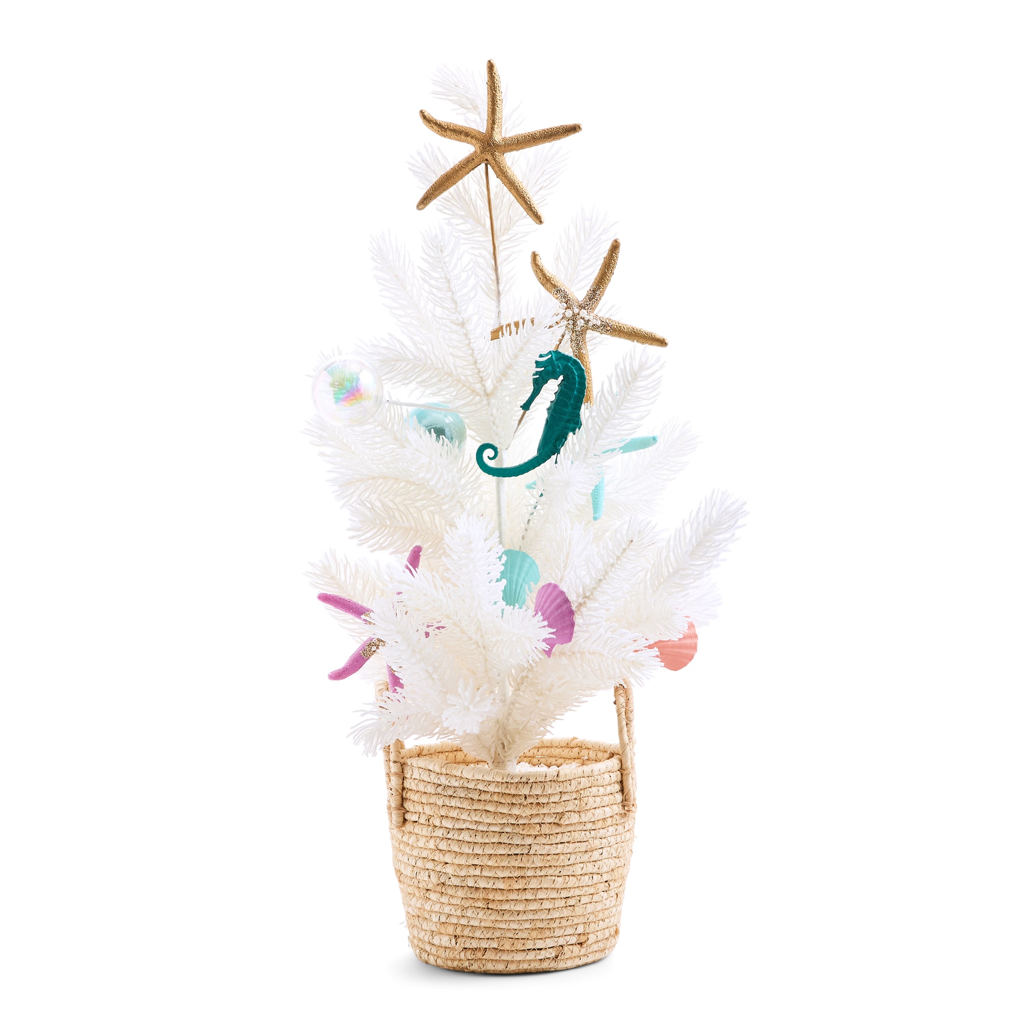 North Pole Trading Co. 26" Coastal Tabletop Tree Christmas Tabletop Tree