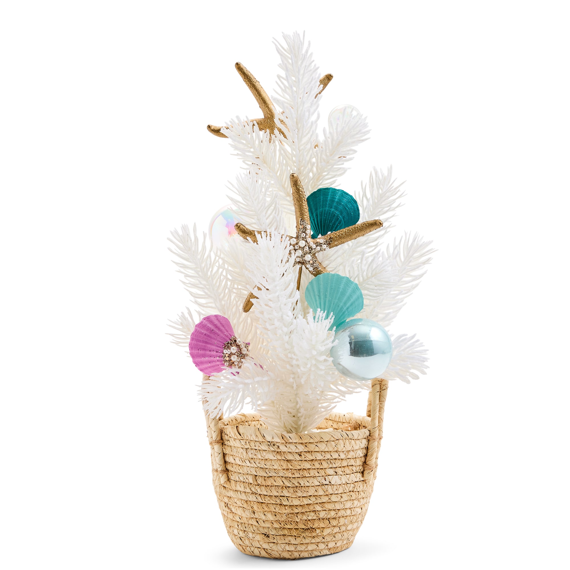 North Pole Trading Co. 16" Coastal Tabletop Tree Christmas Tabletop Tree