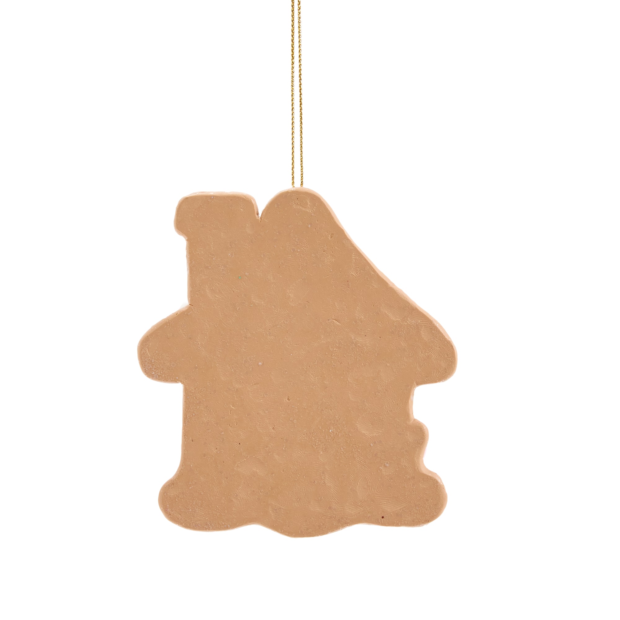 North Pole Trading Co. Claydough Blue Gingerbread House Ornna Christmas Ornament