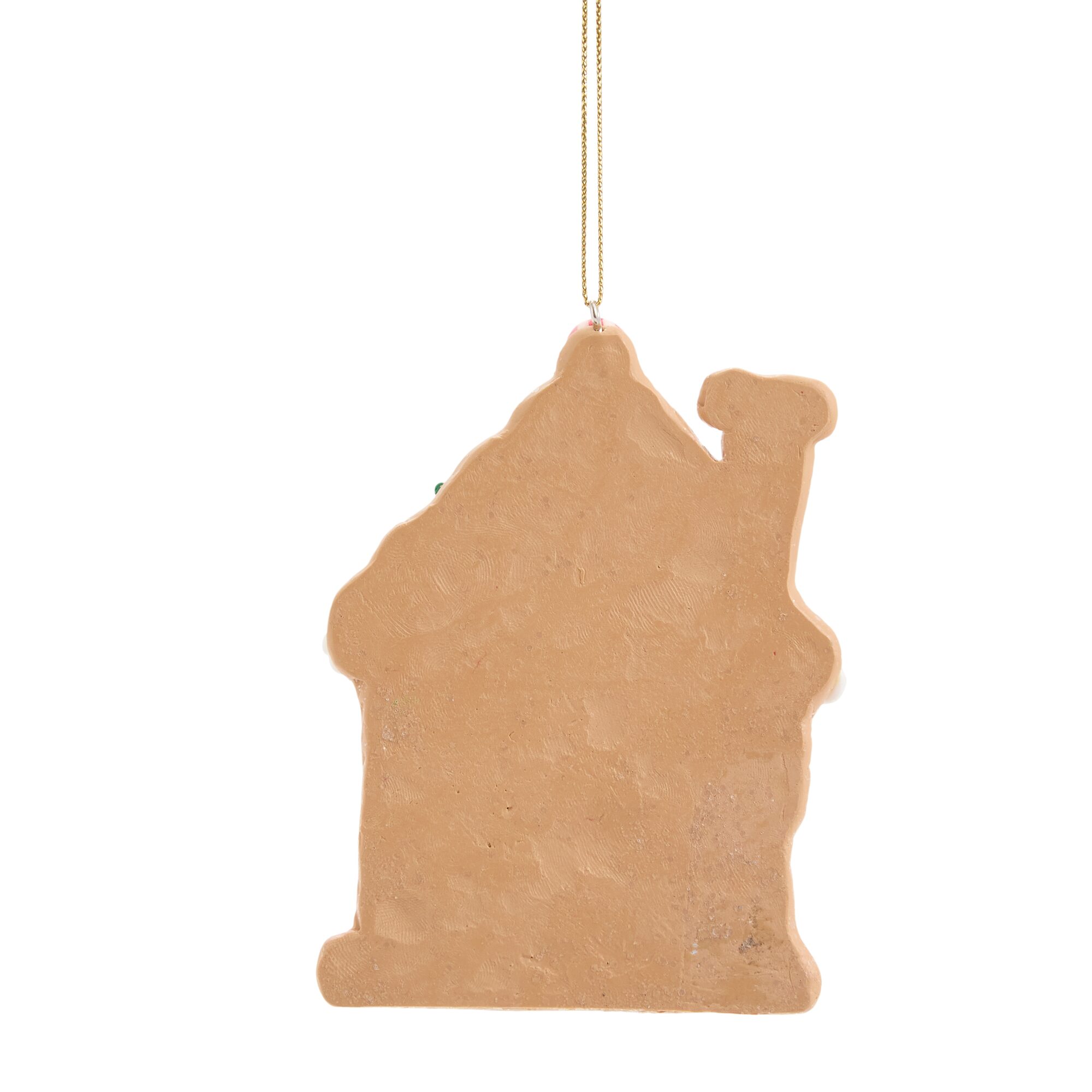 North Pole Trading Co. Claydough Gingerbread House Christmas Ornament
