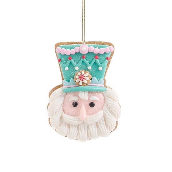 North Pole Trading Co. Claydough Santa Christmas Ornament