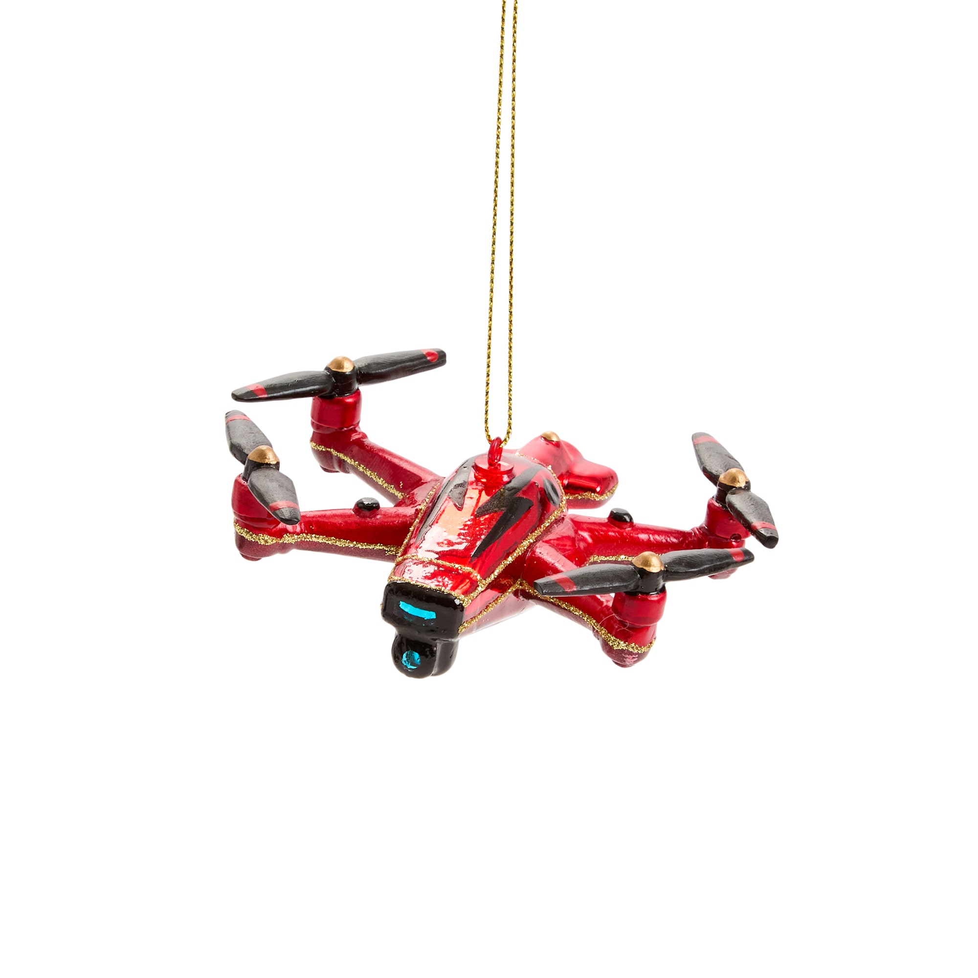 North Pole Trading Co. Glass Drone Christmas Ornament