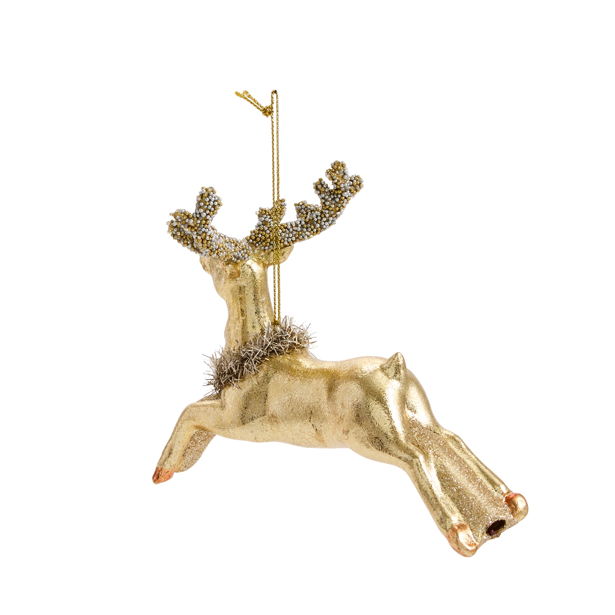 Martha Stewart Glass Deer Christmas Ornament