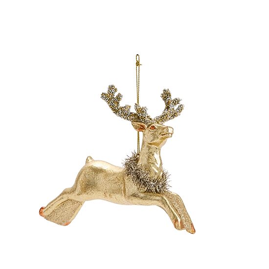 Martha Stewart Glass Deer Christmas Ornament