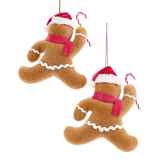 North Pole Trading Co. Xl Gingerbread Man 2-pc. Christmas Ornament
