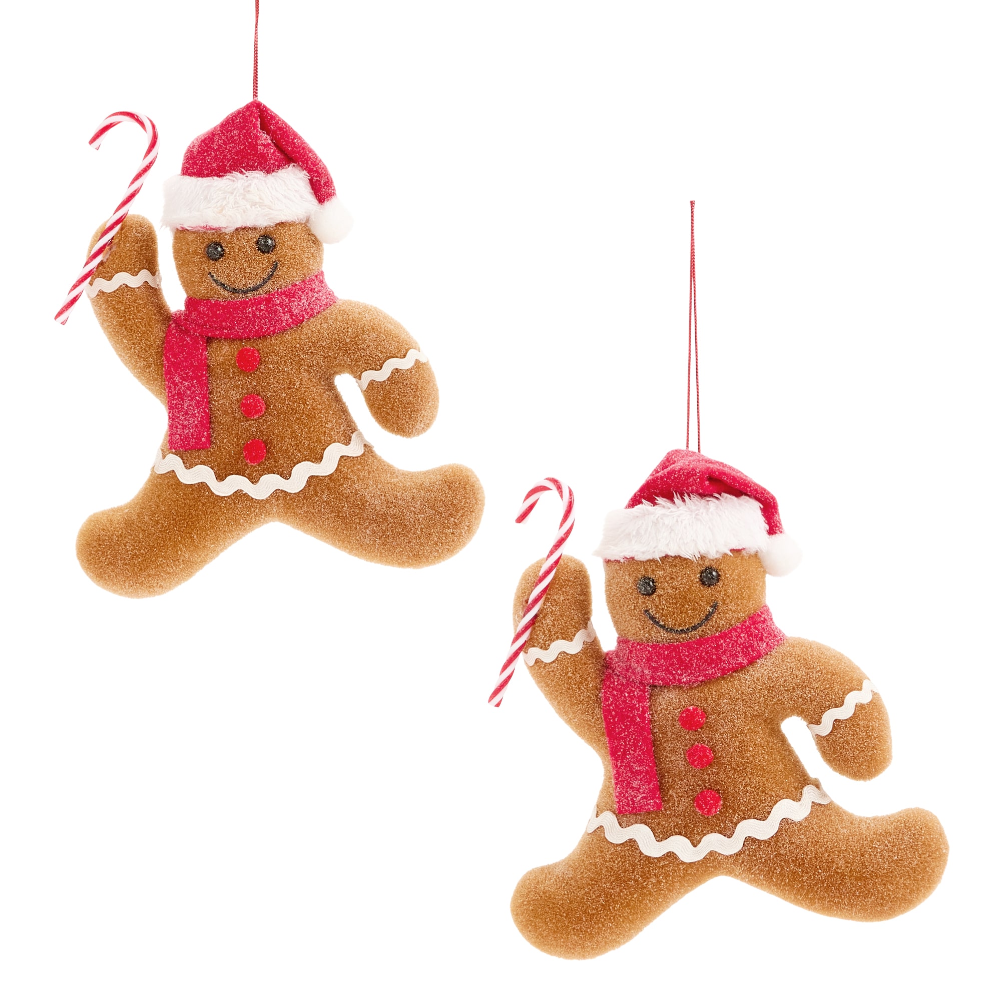 North Pole Trading Co. Xl Gingerbread Man 2-pc. Christmas Ornament
