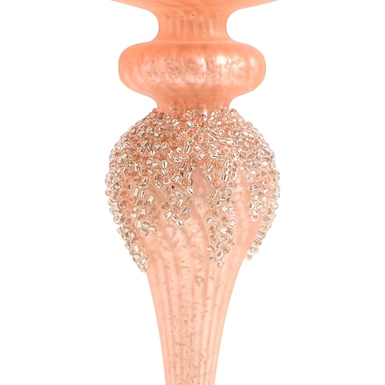 Martha Stewart Pink Frosted Finial 2-pc. Christmas Ornament