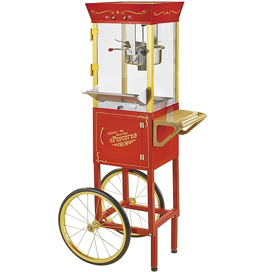 Nostalgia CCP510 53-Inch Tall Commercial 6-Ounce Kettle Popcorn Cart