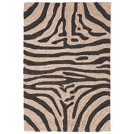 Liora Manne Ravella Zebra Zebra Hand Tufted Indoor Outdoor Rectangular Accent Rug