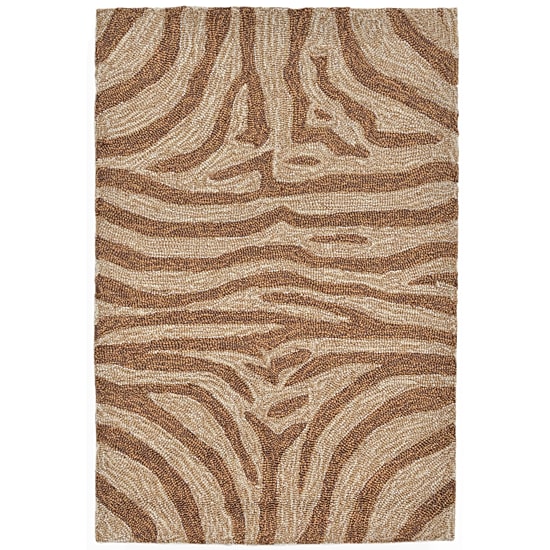 Liora Manne Ravella Zebra Zebra Hand Tufted Indoor Outdoor Rectangular Accent Rug