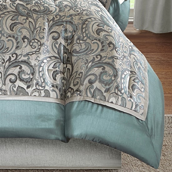 Madison Park Essentials Cadence 24-Pc Complete Bedding Set with Sheets and Window Treatments