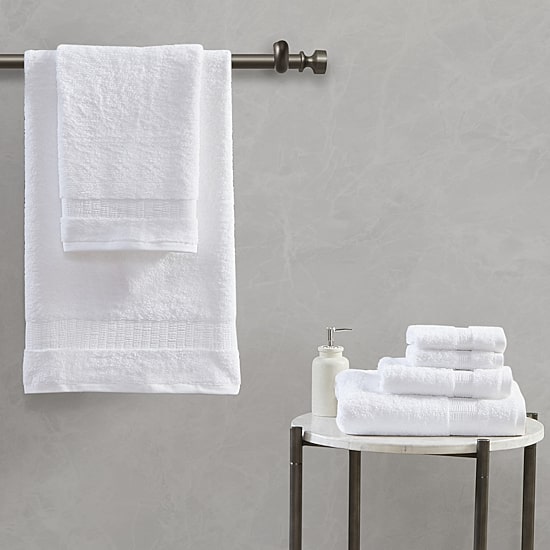 Madison Park Signature Luce 100% Egyptian Cotton 6-pc. Solid Bath Towel Set
