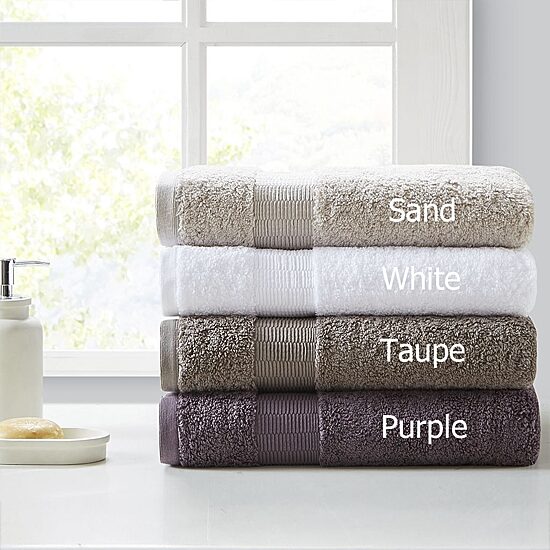 Madison Park Signature Luce 100% Egyptian Cotton 6-pc. Solid Bath Towel Set