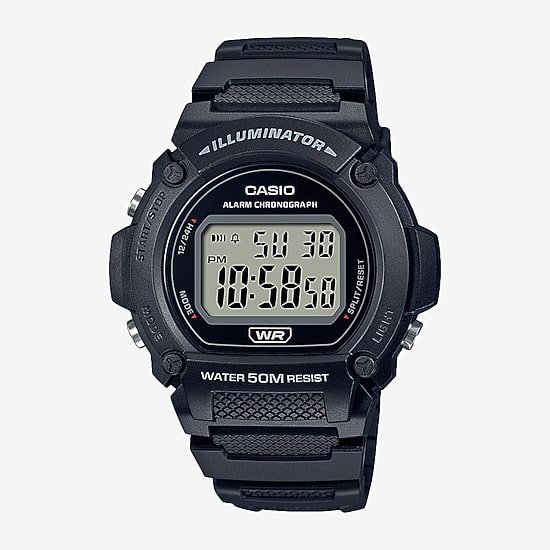 Casio Mens Black Strap Watch W219h-1av