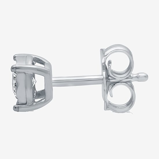 Ever Star (G-H / I1) Womens 1/10 CT. Lab Grown White Diamond Sterling Silver 4.5mm Round Single Earring