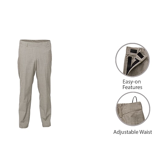 Stafford Coolmax All Season Ecomade Mobility Mens Adaptive Classic Fit Flat Front Suit Pant