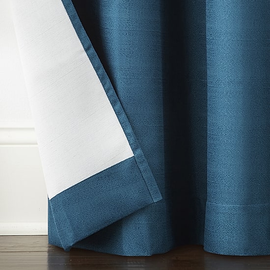 Distant Lands Maura Textured Solid Grommet Top 100% Blackout Single Curtain Panel