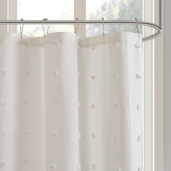 Urban Habitat Maize Cotton Yarn Dyed Jacquard Shower Curtain