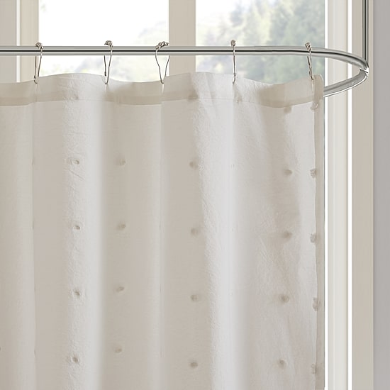 Urban Habitat Maize Cotton Yarn Dyed Jacquard Shower Curtain