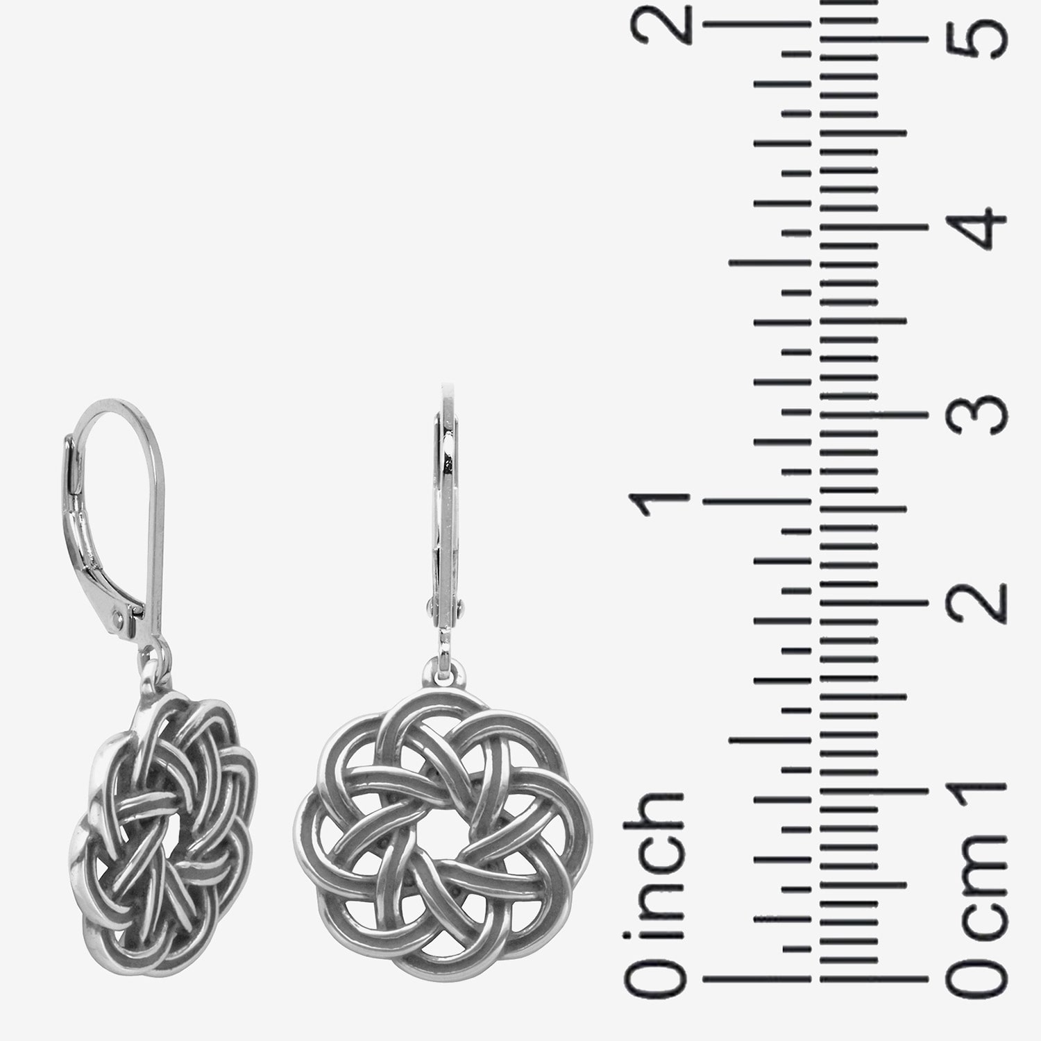 Sterling Silver Celtic Wreath Drop Earrings