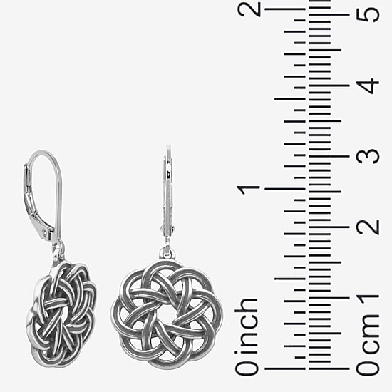 Sterling Silver Celtic Wreath Drop Earrings