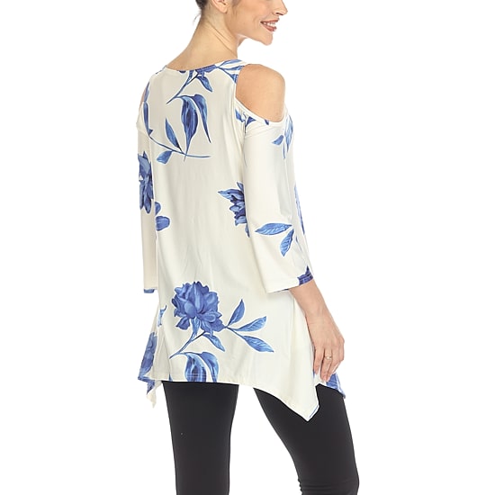 White Mark Maternity Womens Scoop Neck 3/4 Sleeve Tunic Top