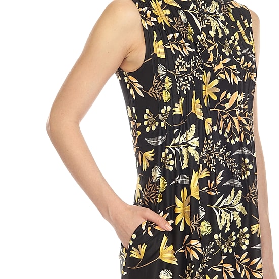 White Mark Maternity Womens Round Neck Sleeveless Tunic Top