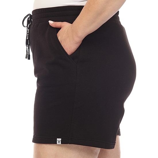 White Mark Womens High Rise Plus Pull-On Short