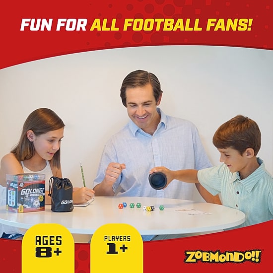 Zobmondo Golong Football Dice Game Travel Game